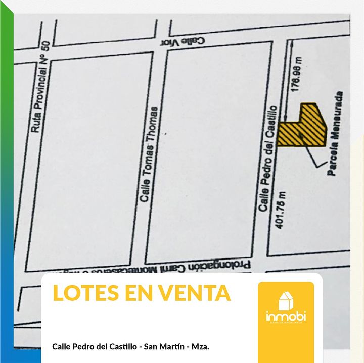 LOTES EN VENTA Calle Pedro del Castillo- San Martín – Mza